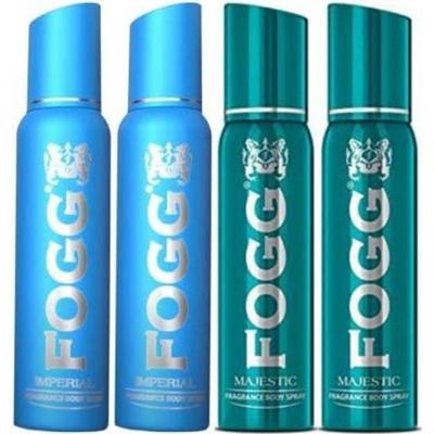 2 Imperial Deo 120ml & 2 Majestic Deo 120ml (4er-Set) Körperspray - Für Männer & Frauen (480 ml, 4er-Pack)