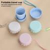 1Pieces Outdoor Retractable Travel Coffee Cup Wheat Straw Made Telescopic Folding Teacups Outdoor Tableware
