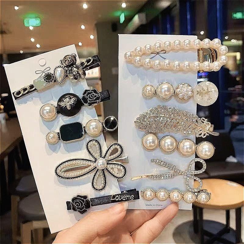 6PCS Feather Hair Clips Korean Style, Minimalist Line Hairpins for Girls Side Bangs Elegant Hair Accessories