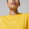 adidas SMC Casual Sports Round Neck Loose Printed Letter Long Sleeve T-Shirt Women Tops Yellow GT9449