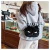 Cute Cartoon Design Black Cat Bag Furry Shoulder Bag Large Capacity Crossbody Bag for Women