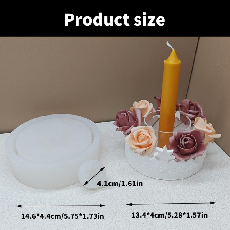 Practical Sturdy Silicone Craft Molds Home Accessory for Calendar Candle Holders Easy Release Daily Decoration