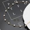 Bead Chain Women's Neck Chain Gold Color Short Clavicle Necklace Pearl Choker Necklace  Wedding