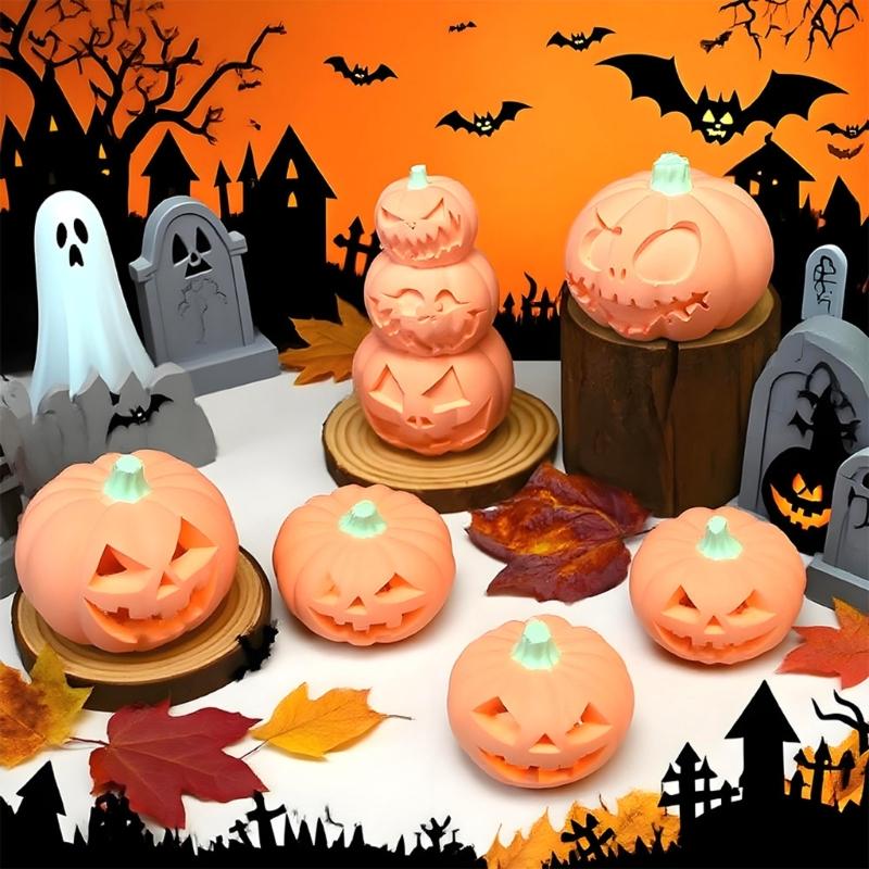 Skull/Pumpkin Shape Silicone Baking Mold Candle Moulds for Chocolate Crafts Halloween Party Supplies Dishwasher Safe