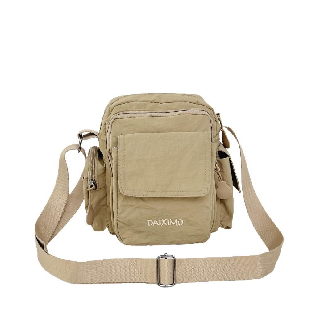 Nylon Multi Pocket Crossbody Bag For Travel And Daily Use