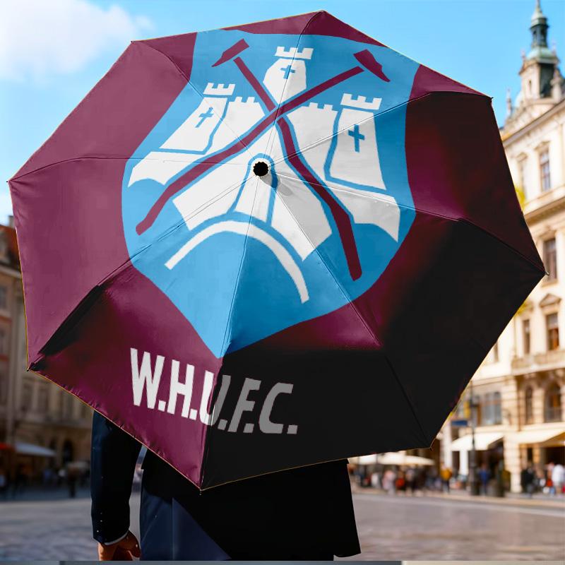 West Ham United Mini Five-Fold Lightweight Umbrella, Eight-Bone Frame, for Home Travel and Outdoor Use in Any Season Fan Gifts