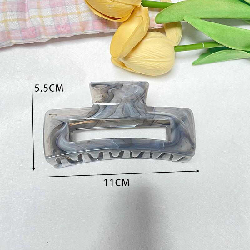 New Hot-Selling Imitation Marble Square Hair Clip Hair Accessory Summer Fashion Updo Back of Head Vacation Shark Clip