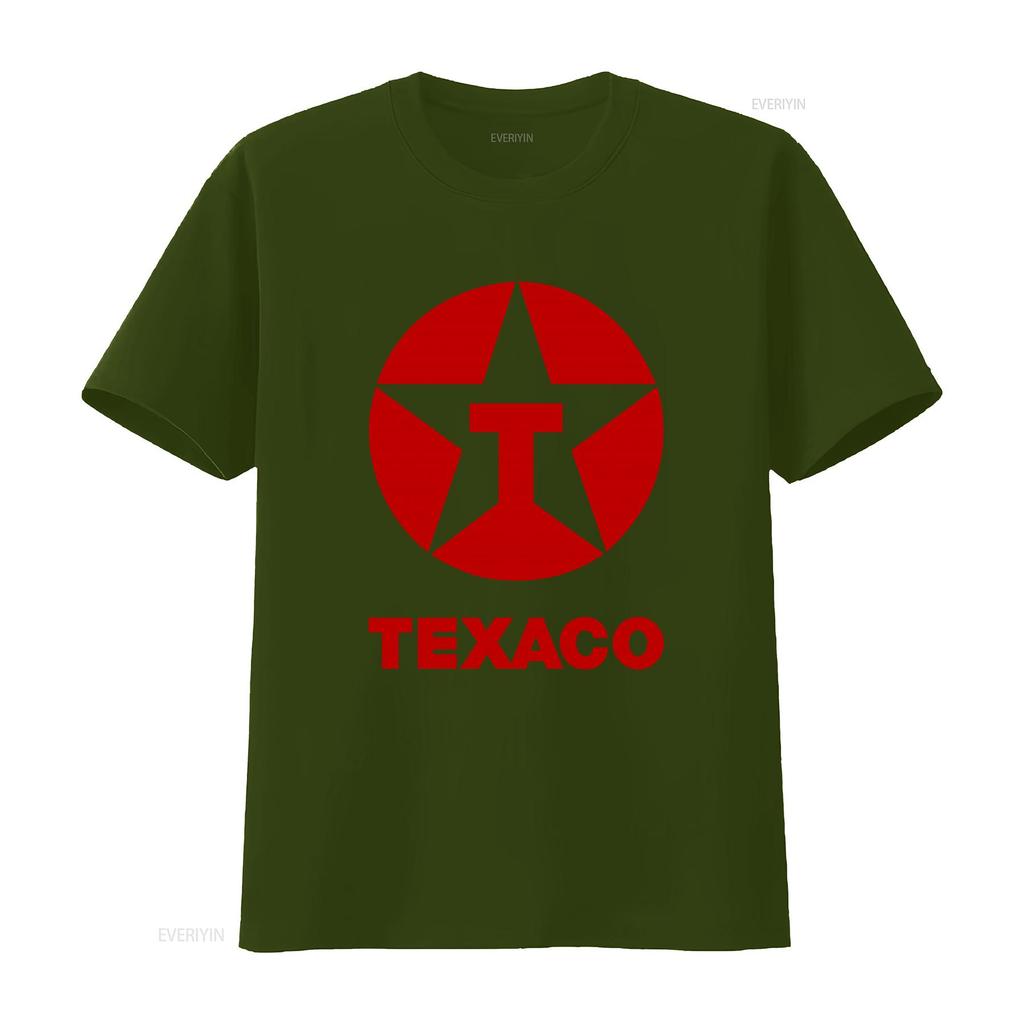 Vintage 80s 90s Texaco Oil Double Side Print Retro T Shirt L vintage Washed Unisex designer clothes homme fashion Versatile