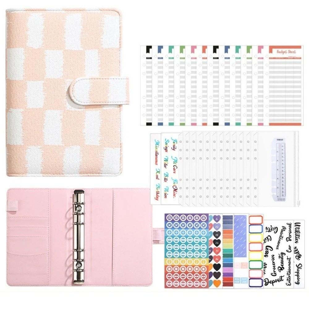 PU Leather Money Saving Binder A6 Budget Binder with Cash Envelope  Money Saving Challenge