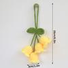 Crochet Flower Keychain Lily Orchid Pendants Finished Handknitted Flower Car Decor Bag Pendant Hanging Accessory Flores Crochet