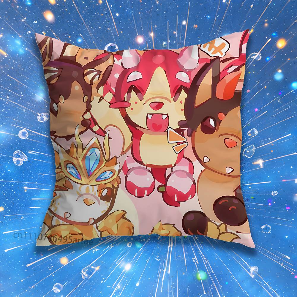 Game A-Adopts Me Pillow Case For Home Bedroom Car Office Decoration Living Room Sofa Cushion Cover Suitable