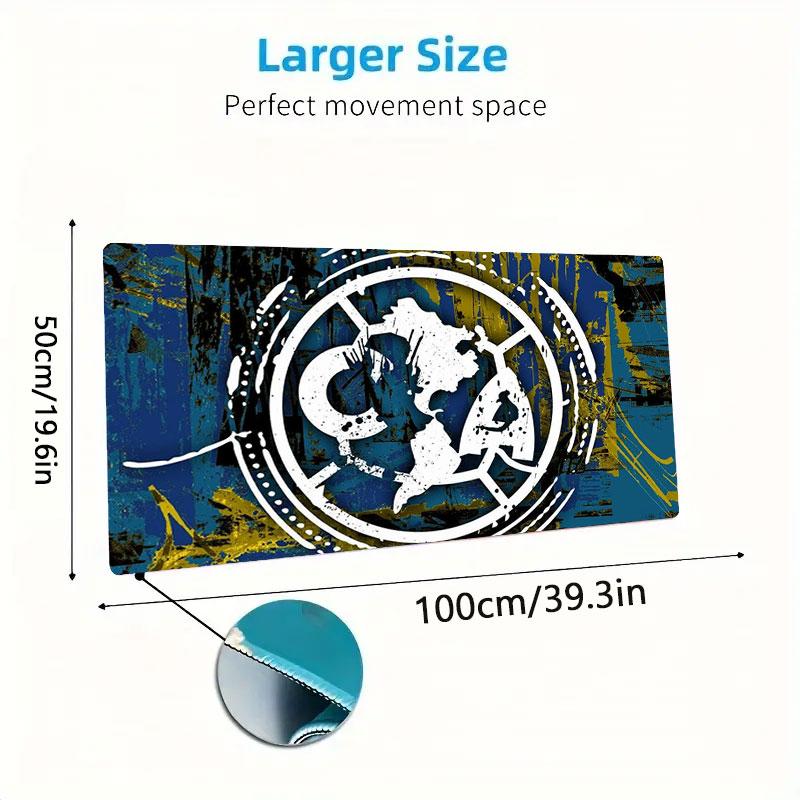 Club America Mouse Pad, Large Gaming Desk Mat, Non-slip XXL Mousepad for Laptop & Tablet, Mini PC Playmat with Stitched Edges