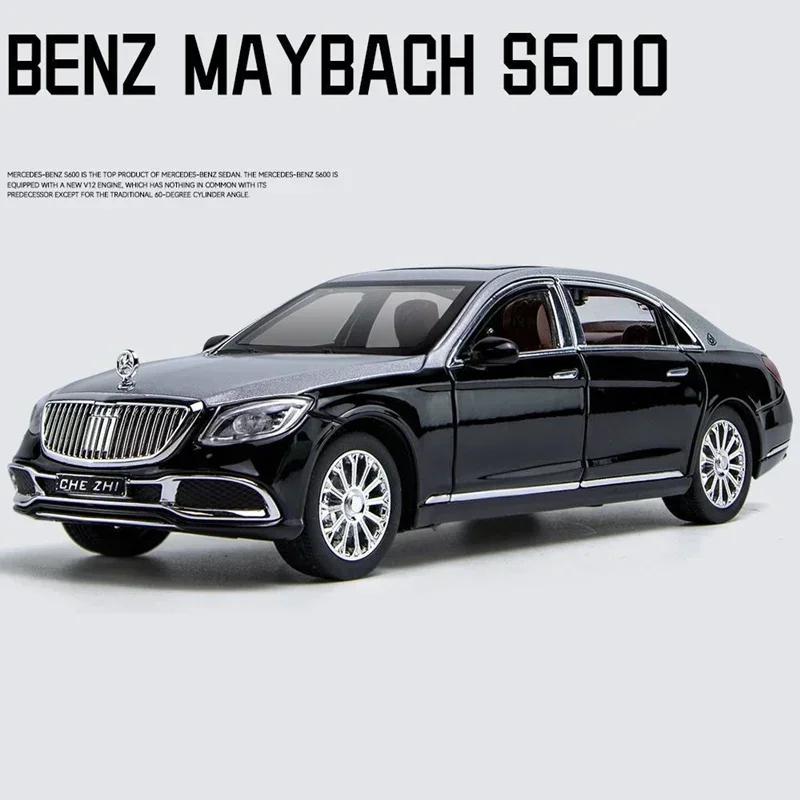 New 1:24 Maybach S600 Metal CarsModel Diecast Alloy High Simulation Vehicles Car Model 6 Doors Can Be Opened Toys Gift