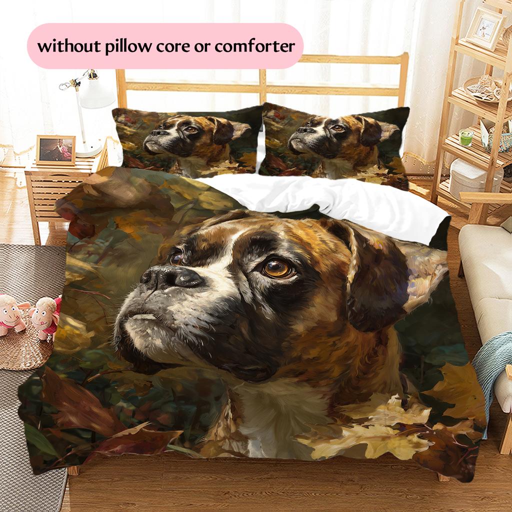 Biancheria da letto con motivo boxer vintage Decorazione per la casa Regalo di compleanno (1 * copripiumino + 2 * federa, senza nucleo)