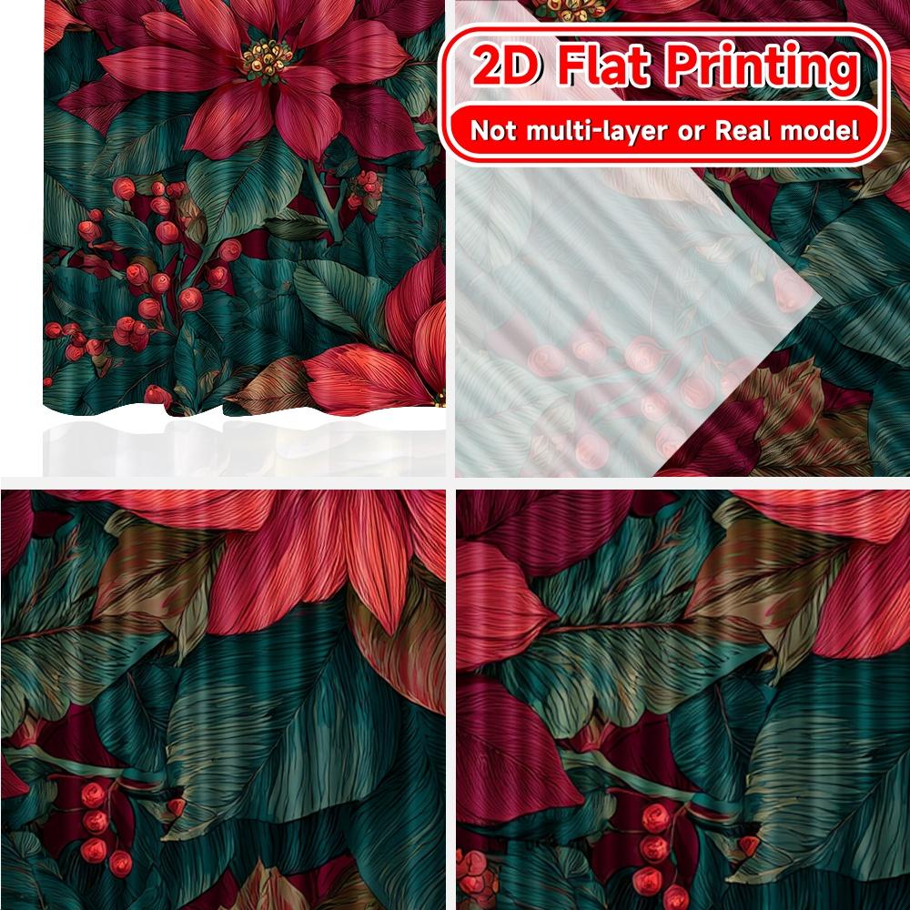 2D Flachdruck 2 Stück Gemütliche Noel-Szene Beliebte Lichtfilternde Vorhänge Vielseitige Langlebige Polyestervorhänge Raumdekoration