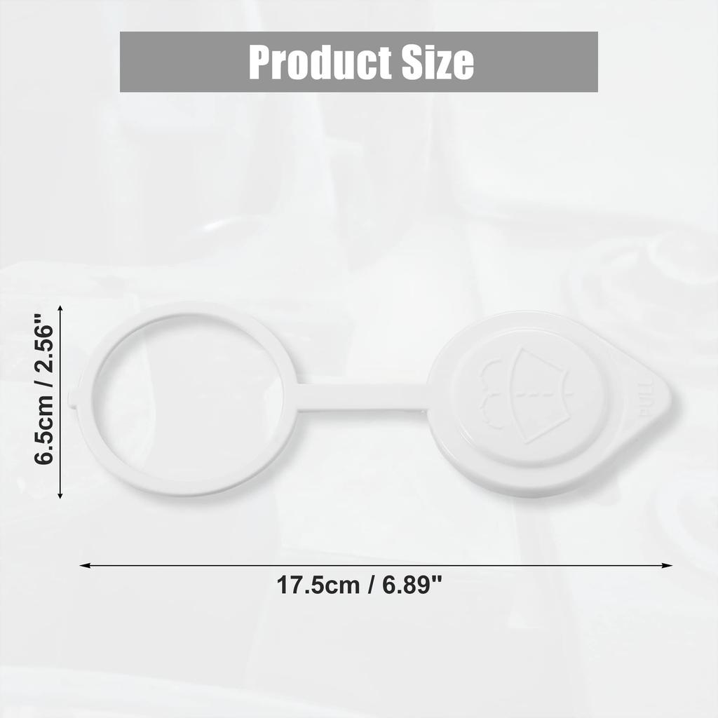 X AUTOHAUX Windshield Wiper Washer Fluid Reservoir Tank Bottle Cap Cover MR597536 White Fits