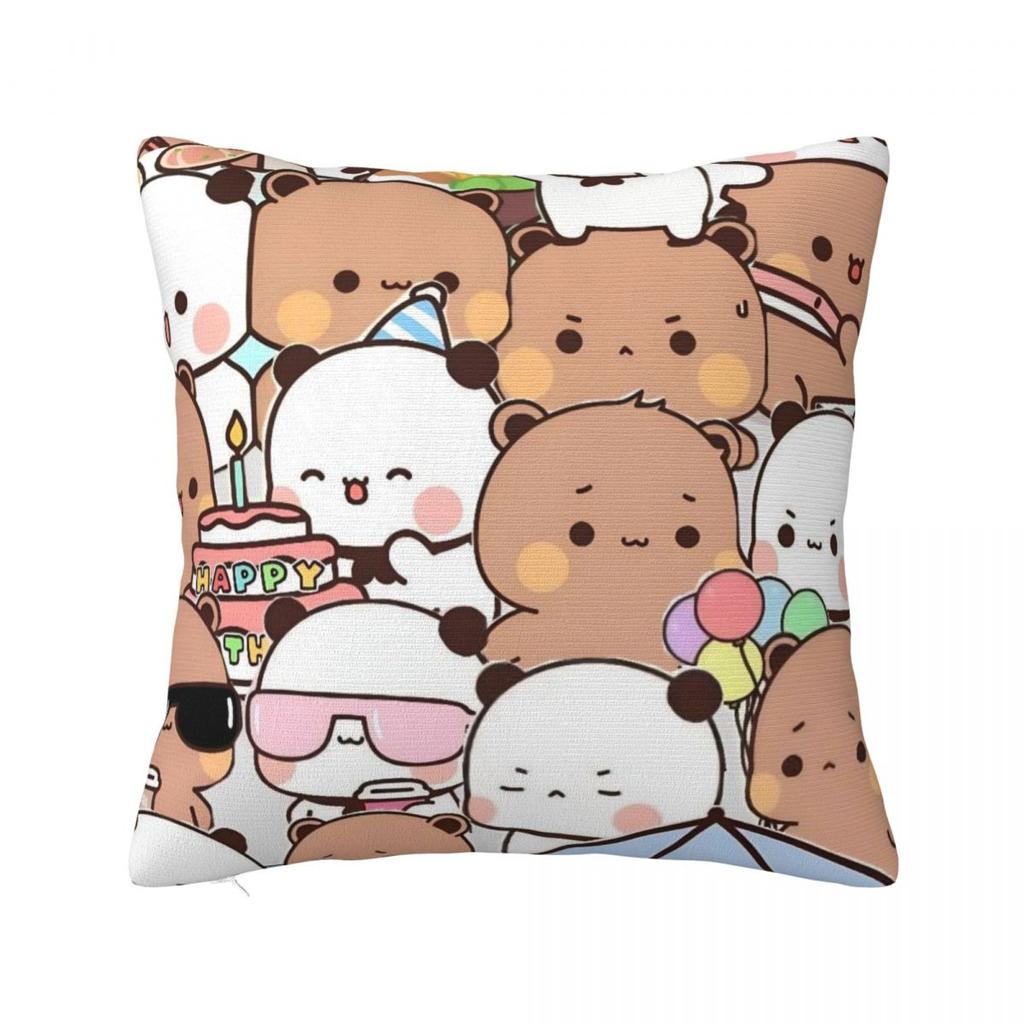 Bubu Dudu Cute Cartoon Bear Character Pillow Cover Kawaii Panda Cute Pillow Case Soft Cushion Cover Pillowcases For Sofa