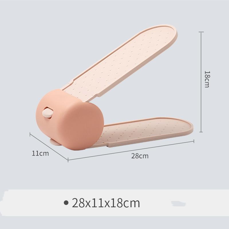 

Новая простая современная полка для обуви, двухслойная интегрированная регулируемая полка для хранения обуви, пластиковая полка для дома, общежития, гостиной розовый