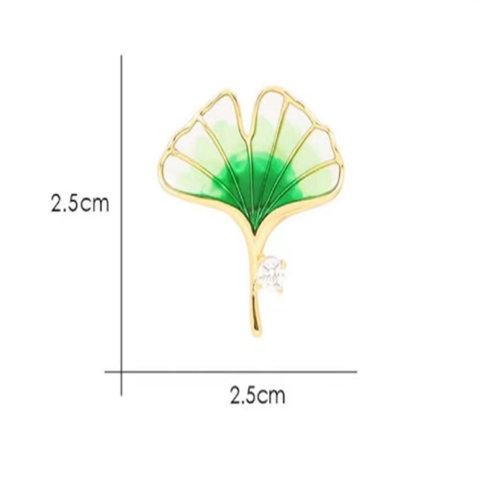 

Модная брошь с инкрустацией в виде абрикосового листа и бриллиантами, подходит как мужчинам, так и женщинам One Size зелёный