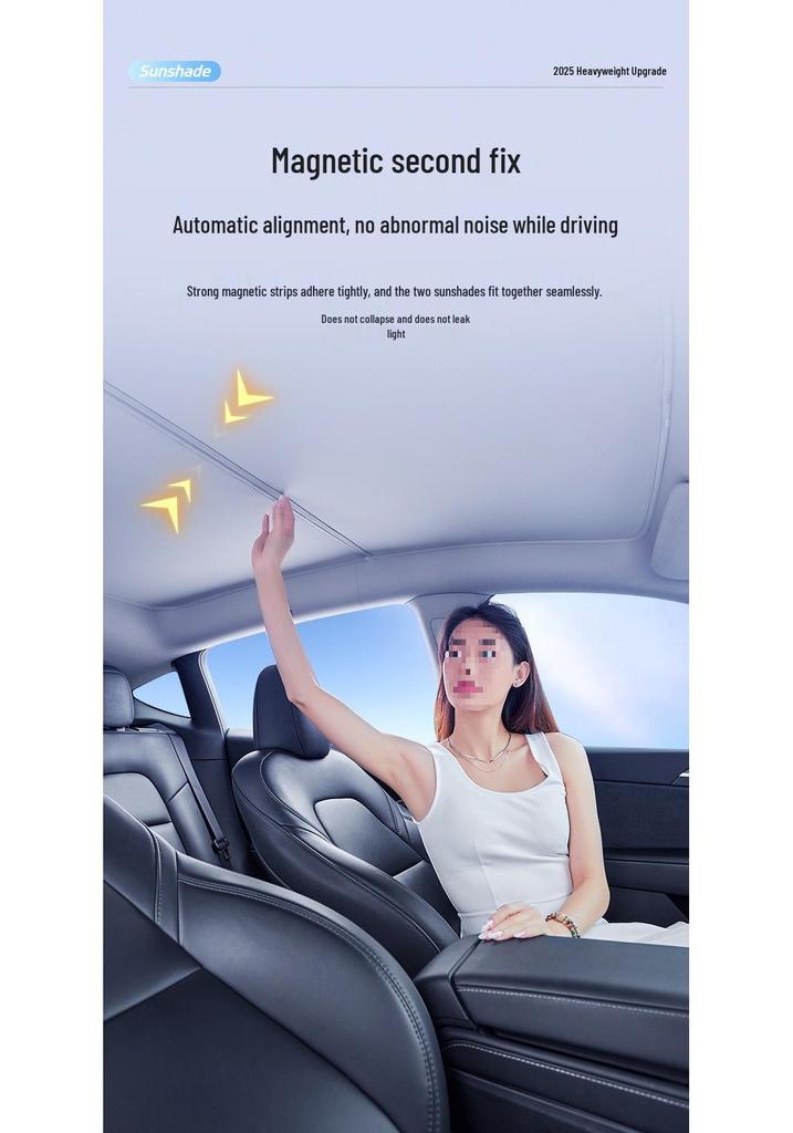 Tesla Model Y & 3 Sunroof Graphene Sunshade - New Version