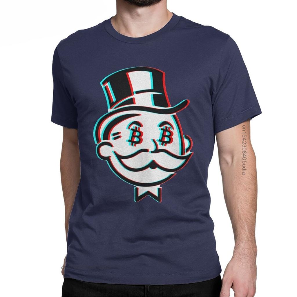 Fashion Crypto Bitcoin Mr Satoshi Nakamoto TShirt For Men Round Collar Cotton Graphic T Shirts Tee Shirt for Men Summer Tops