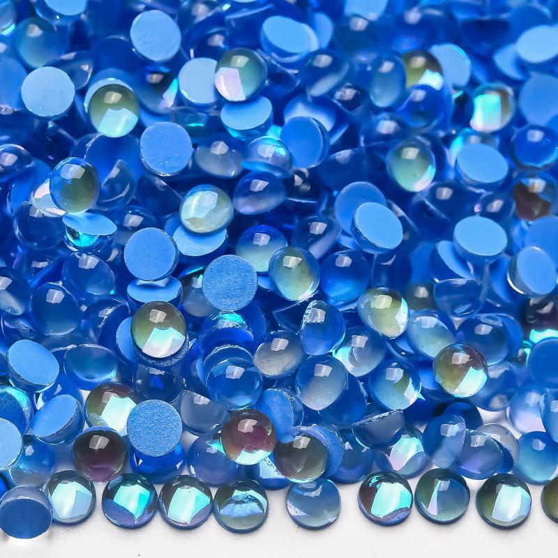 Crystal Glass Mocha Semicircular Pearl Nail Bead Diy Nail Art Man Fish Bead Beauty Mobile Phone Accessories