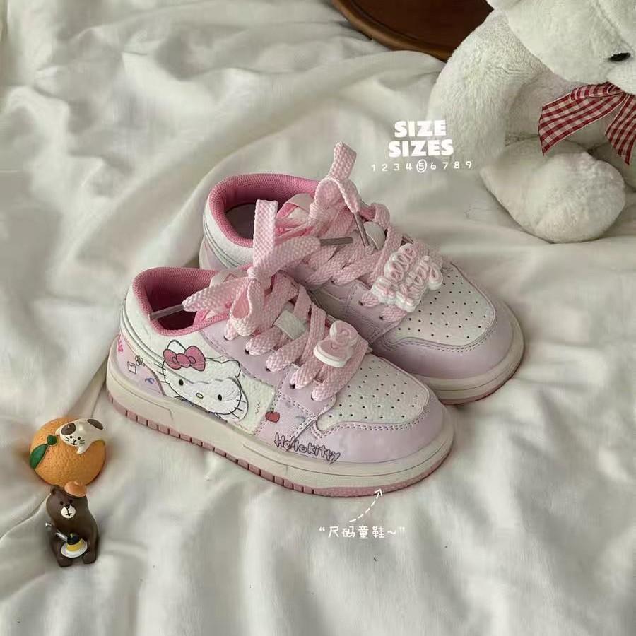 Autumn Cute Cartoon Casual Sneakers for Girls, Non-slip Soft-soled Student Sports Shoes for Older Children