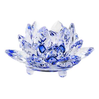 Yapay Kuvars Kristal Parti Dekor Lotus Çiçeği Heykelcik Düğün Hatıra