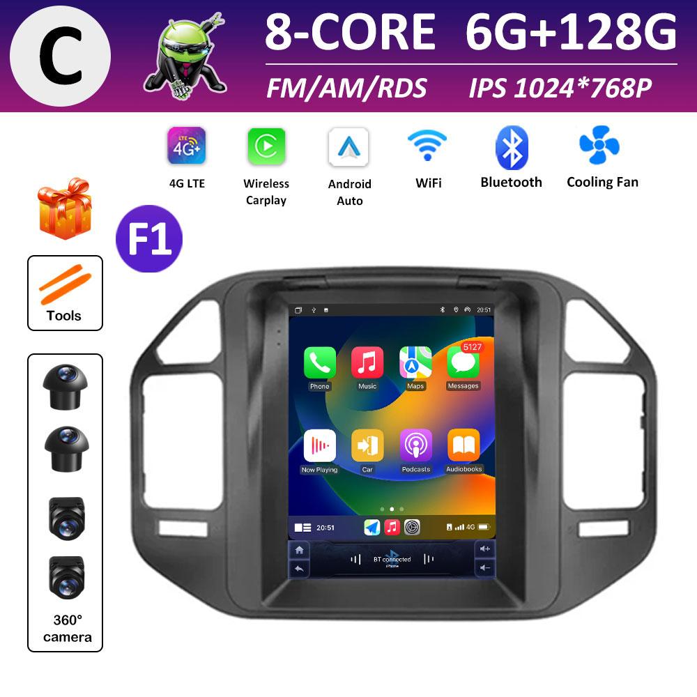 For Mitsubishi Pajero 3 V60 V68 V73 1999 2000 2001 2002 - 2006 DSP Stereo Android Intelligent System Navigation GPS IPS Screen