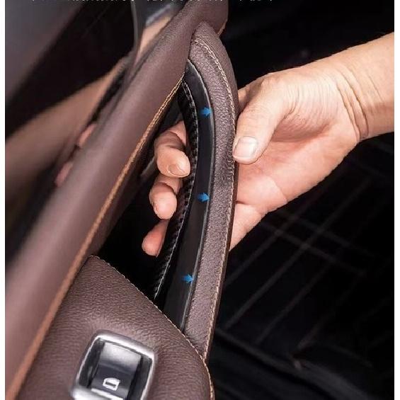 4PCS For 2010-2017 BMW X3 X4 F25 F26 Carbon Fiber Door Handle Panel Trim Cover