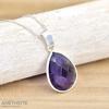 Les Trésors De Lily [R1020] - Handmade Silver Necklace 'Mineralia' Silver Amethyst - 18x14 Mm
