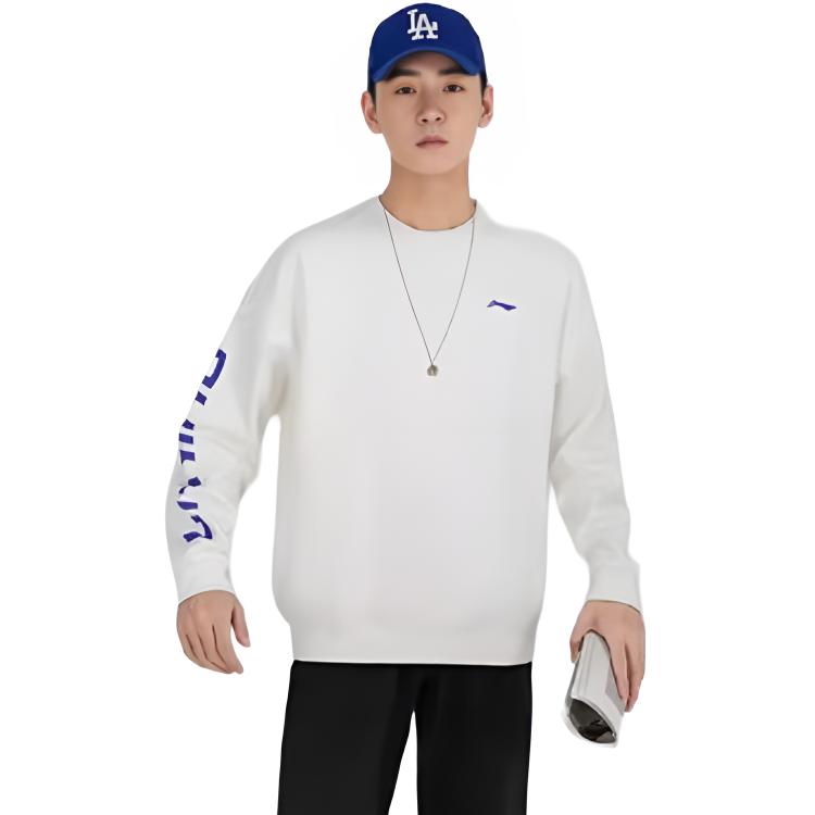 Li Ning Sports Fashion Collection Sweatshirt Unisex White YWDU373-1