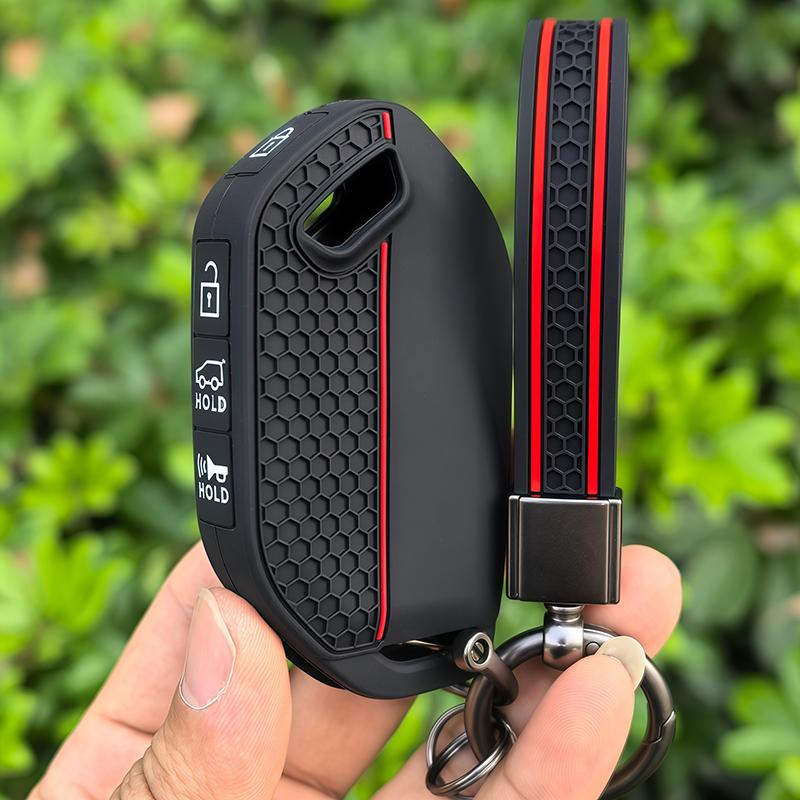 

4+1 Button Silicone Key Case for Kia Ev9 K3 K5 Carnival Picanto GT Line Sorento MQ4 KA4 2024 Key Holder Cover Remote Shell