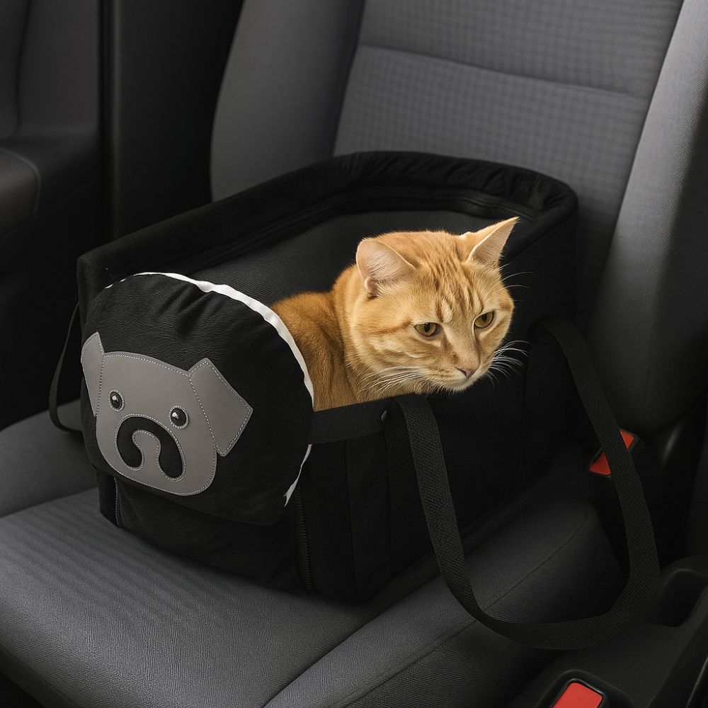 Roztomilé Pet Autosedačka s Veľkou Kapacitou Priedušná Skladacia Pet Batožina do Auta Nastaviteľný Postroj Pet Batoh do Auta Auto