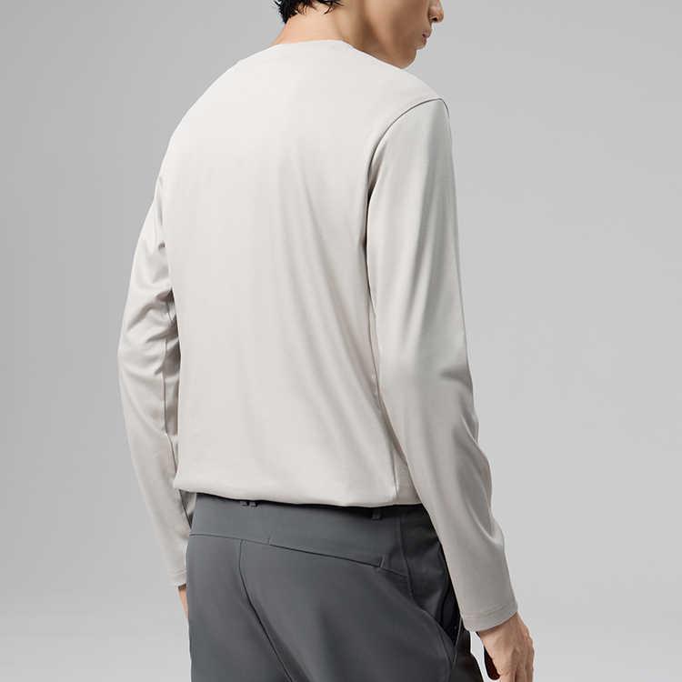 SAUCONY Urban Lifestyle Collection All-Weather Fashion Versatile Crew Neck Long Sleeve T-Shirt Men Tops Smoke-Gray SA2259LT01C-GR084