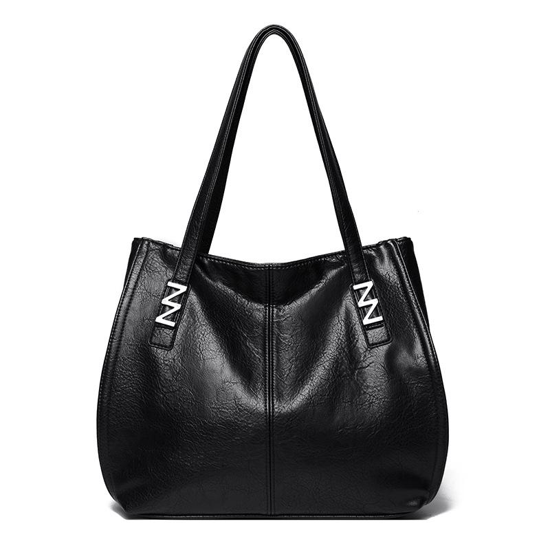 2026 Retro Women's Large Capacity Soft Leather Tote - Casual Single Shoulder Underarm Bag