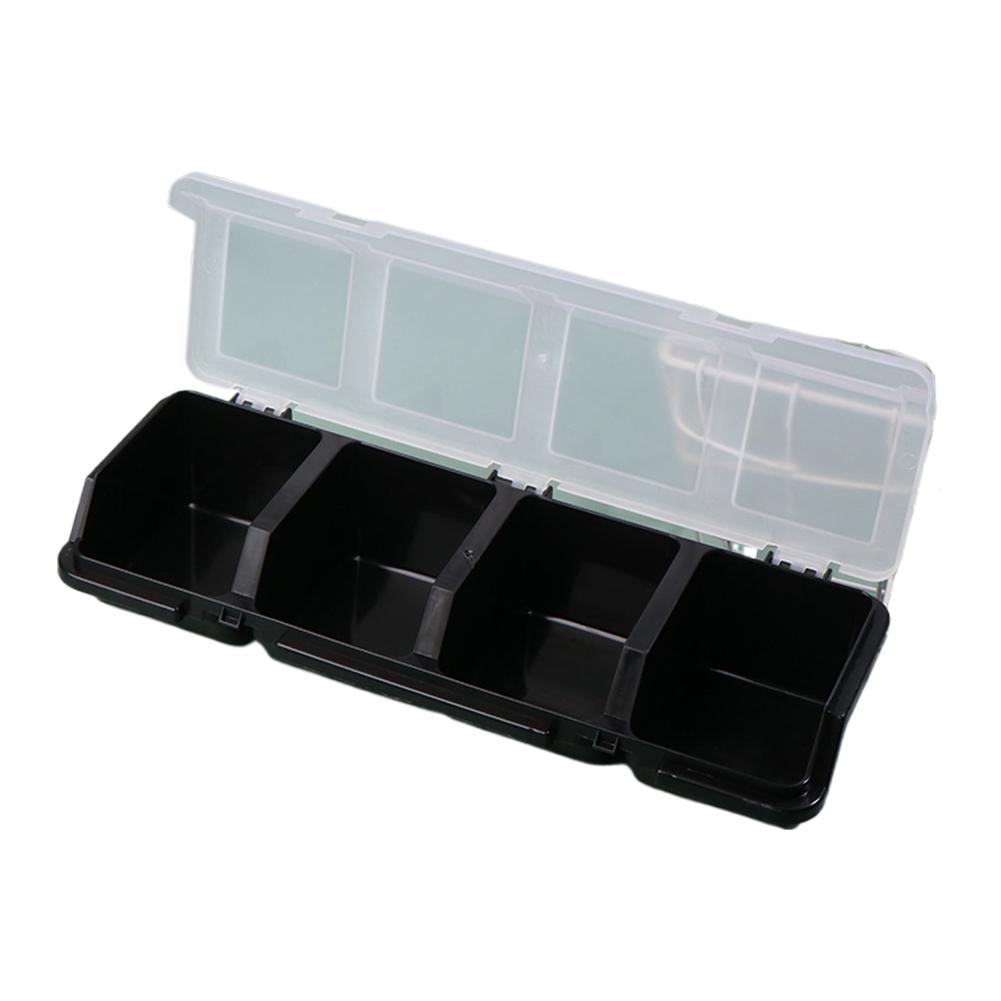 NEW 1PC Parts Storage Box Plastic Screw Organizer Box With 4 Compartment Tool Part Container Bin With Lid Display Storage Case