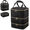 Three-Layer Handheld 84-Grid Nail Polish Organizer Bag with Detachable Storage