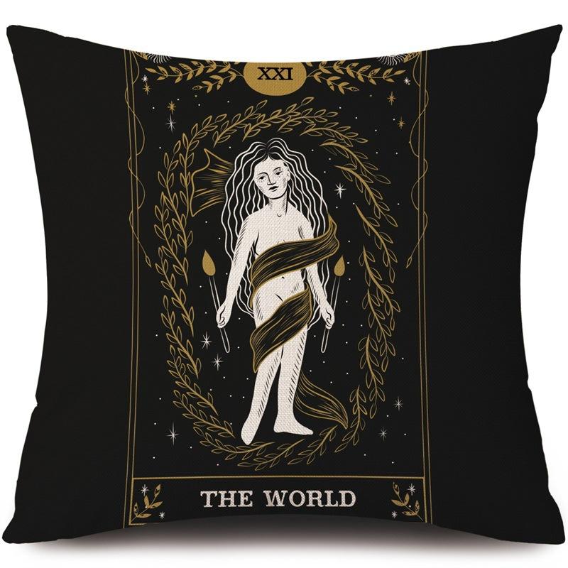 Tarot Card God Sun Face Pillowcase Moon Pillowcase Decoration Living Room bedroom sofa Bed Home Decor Car Cushion decoration