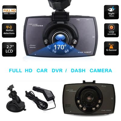 מצלמת דרך 2.4 אינץ' DVR לרכב 1080P ראיית לילה אינפרה אדום מצלמת הקלטת תנועה בהבחנה גבוהה תצוגת ניטור רכב