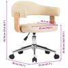 VidaXL Chaise Pivotante de Bureau Siège de Salon Chaise de Salle de Séjour Ergonomique Chambre Maison Intérieur Crème 3054838