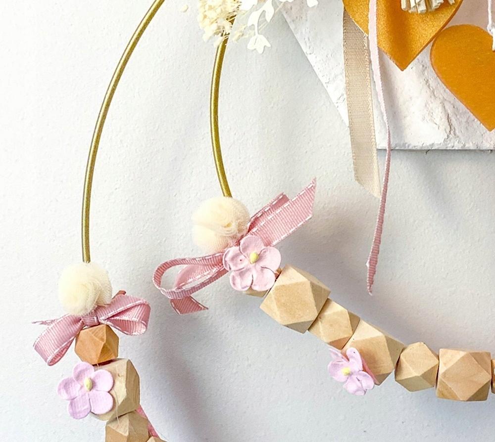 Wooden Beads, Geometric 15 , 10 Pcs