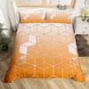 Geometry Ombre Duvet Cover Full King,Honeycomb Marble Geometric Bedding Set For Teen Girls Women Diamond Hexagon Comforter Cover