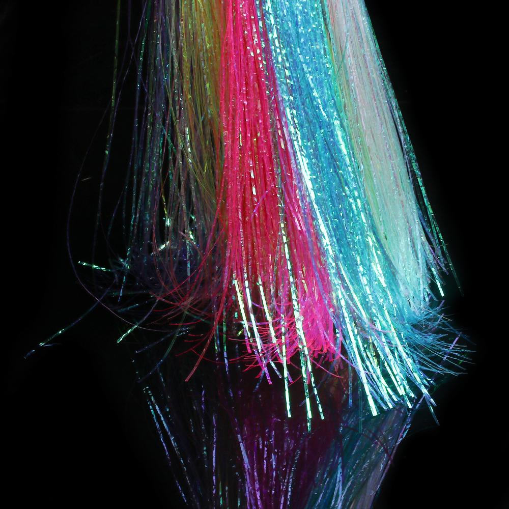 4packs Pearl Flash Tinsel Mylar Flashabou Tinsel Nymphs Streamer Saltwater Fishing Fly Tying Material Fishing Accessories
