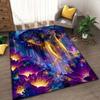 1PC Vibrant Elephant In Fantasy Jungle Print Carpet Rug for Living Room Bedroom Sofa Doormat Home Decor Non-slip Floor Mat