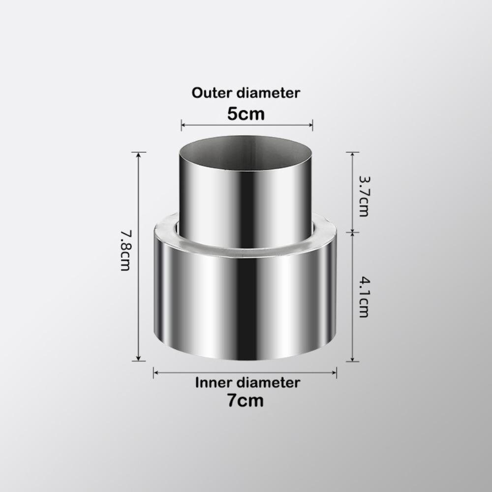 Stainless Steel Ventilation Pipe Fittings Multiple Sizes Ducting Connector