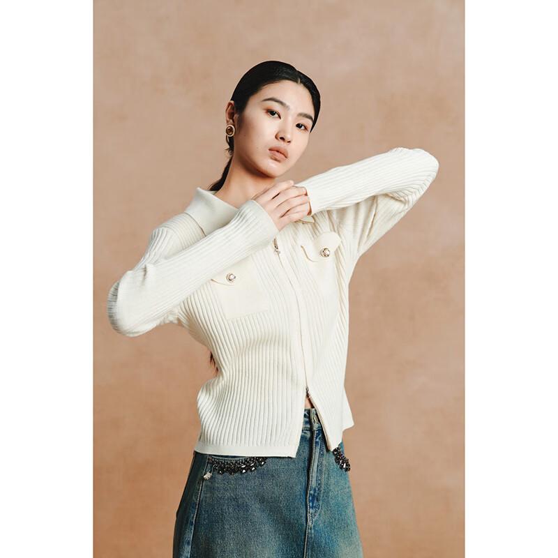Gejin Women's Zipper Knit Cardigan