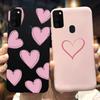 Pro Samsung M21 Pouzdro 6,4 palce Měkký Silikonový Kryt s Srdcem TPU Pro Samsung Galaxy M21 M 21 SM-M215F M215 Zadní Kryt Telefonu Funda