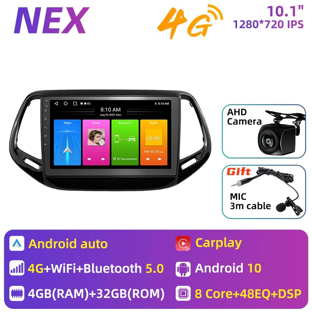 Car Radio for Jeep Compass 2017 - 2020 2 Din Android Stereo Multimedia Player GPS Navigation Carplay Autoradio Touch Head Unit