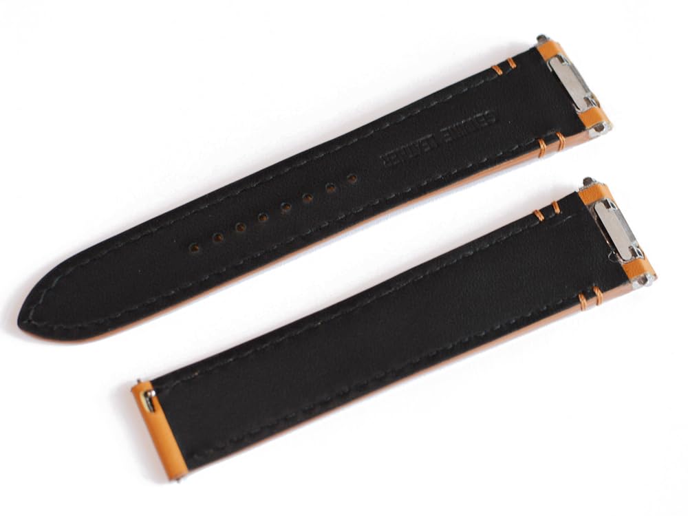 King Compatible with Cartier Santos LM 21mm Brown Calfskin Leather Strap with Replacement [Import Original] Watches, D-Buckle, Women's [Aftermarket]